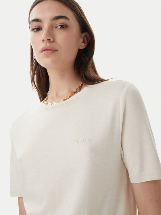 Patrizia Pepe Patrizia Pepe Majica 2M4542/J419-W417 Kremna Regular Fit