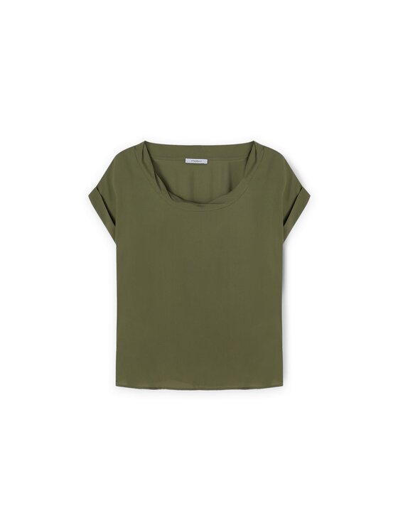 Motivi Motivi Bluzka 2679Q001825N035 Zielony Regular Fit