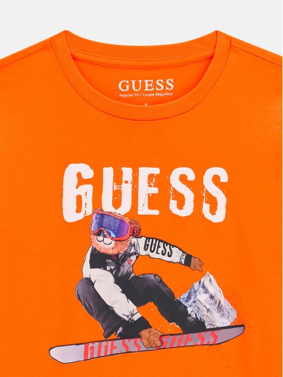 Guess Kids Guess Kids T-Shirt 184426 Pomarańczowy Classic Fit