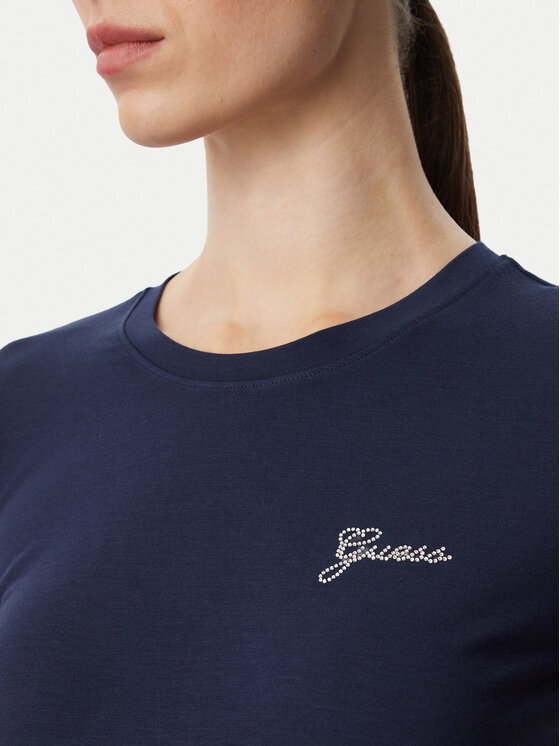 Guess Guess T-Shirt W6YI12 K3751 Granatowy Regular Fit