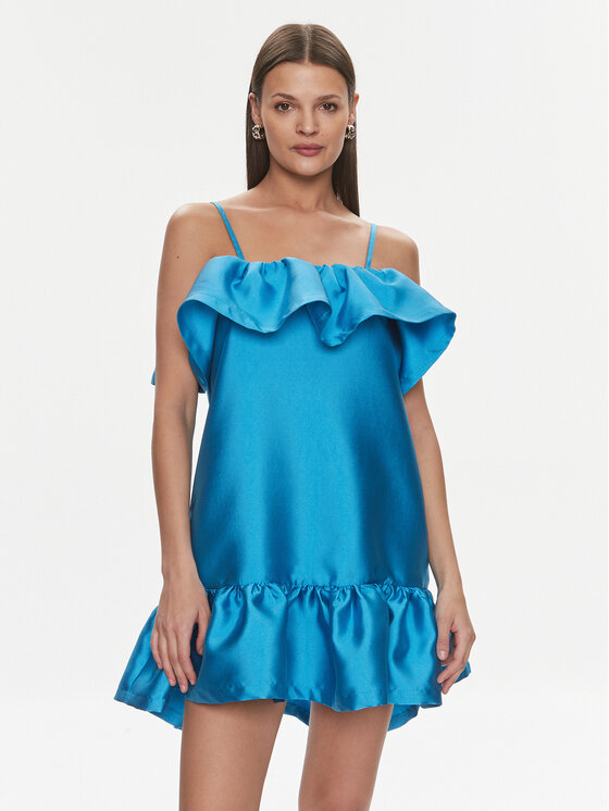 Silvian Heach Koktejlové šaty Vestito Corto GPP24396VE Modrá Regular Fit