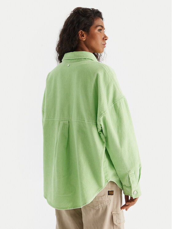 Roxy Roxy Marškiniai Kick Back Washed Cord ERJWT03697 Žalia Regular Fit