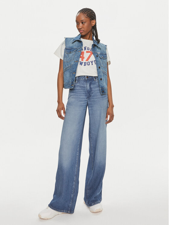 Wrangler Wrangler Jeansy World Wide 112352301 Niebieski Wide Leg