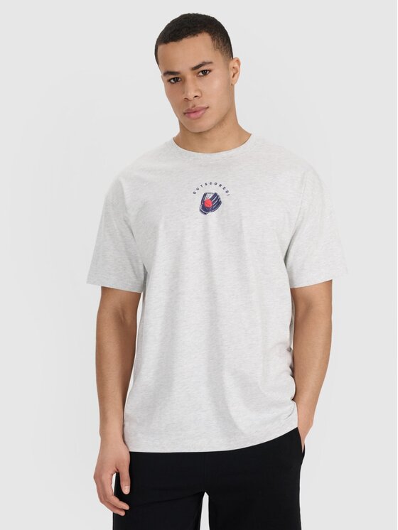 4F 4F T-shirt 4FRSS25TTSHM2981-27M Grigio Oversize