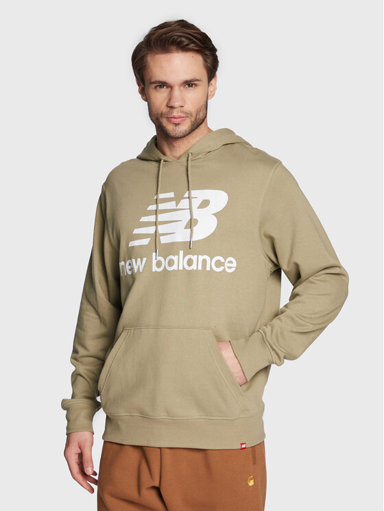 New Balance New Balance Μπλούζα Essentials Stacked Logo MT03558 Πράσινο Relaxed Fit