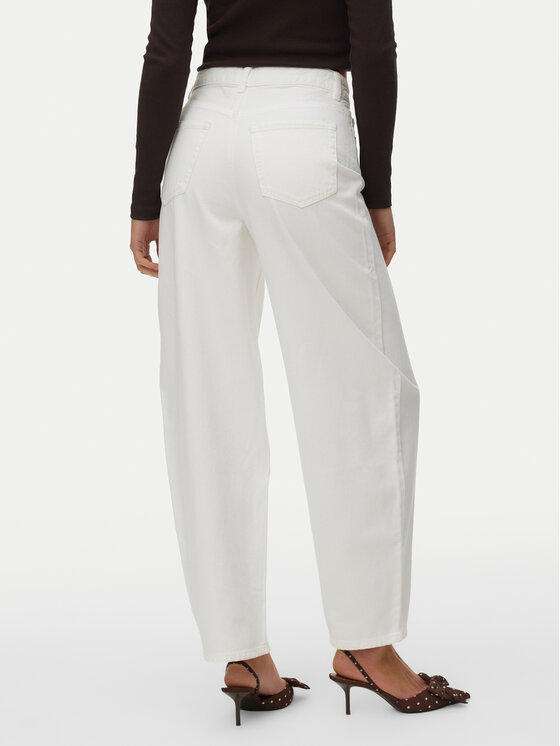 Vero Moda Vero Moda Džinsi Billie 10341028 Balts Barrel Fit
