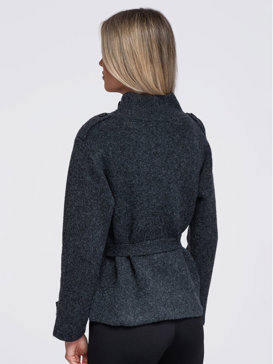 Ombre Ombre Kardigan OW-SW-E0018 Šedá Regular Fit