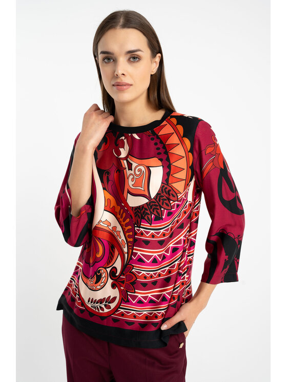 CLICK CLICK Halenka 10-6923 Červená Regular Fit