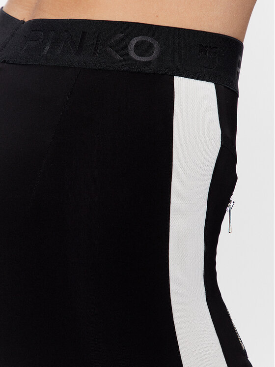 PINKO Pinko Hlače Patito Pantalone 100434 A0LR Crna Slim Fit