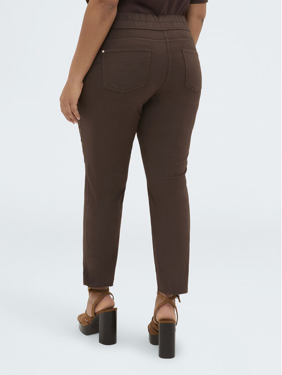 Fiorella Rubino Fiorella Rubino Spodnie materiałowe P713T005196N022 Brązowy Skin Fit
