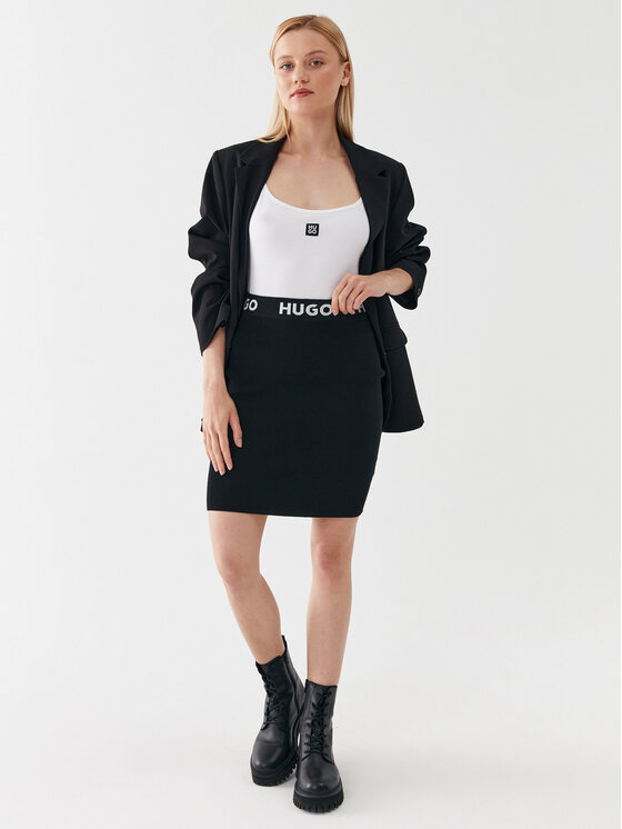 HUGO Hugo Puzdrová sukňa Sarmola 50493756 Čierna Slim Fit