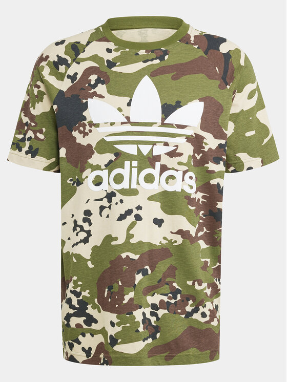 adidas adidas T-shirt Camo IS0215 Zelena Regular Fit