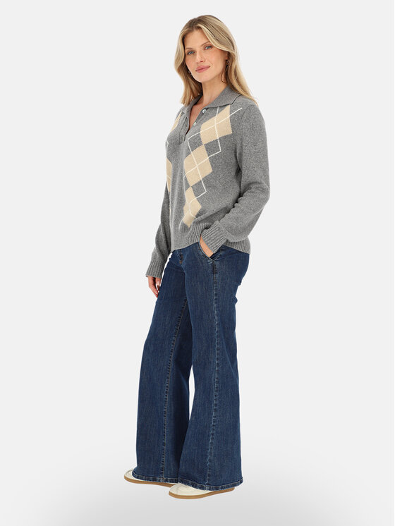 L’AF L’AF Sweter Den Szary Regular Fit