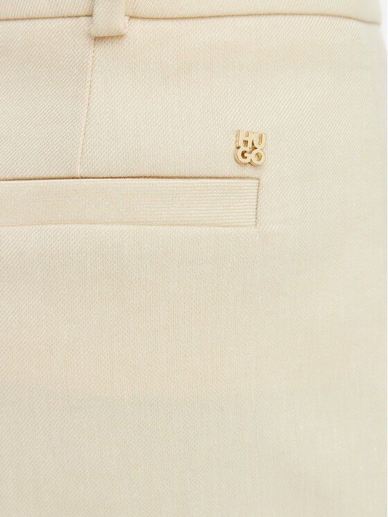 HUGO HUGO Riidest püksid Halati 50559839 Beež Regular Fit