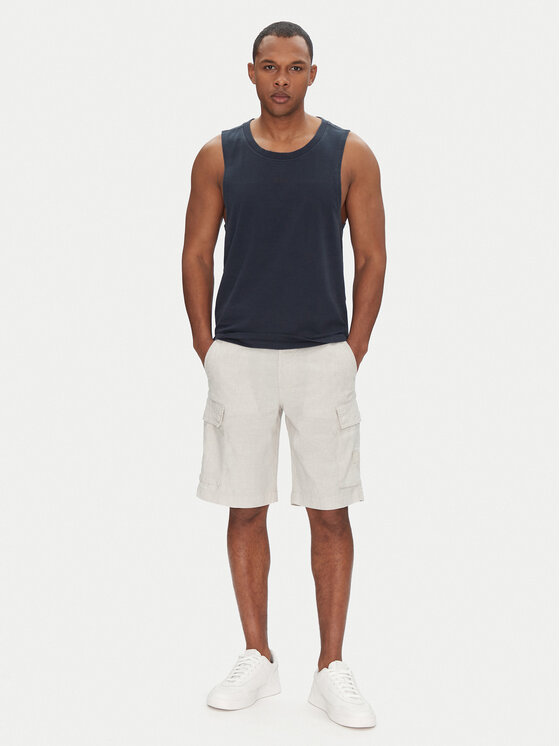 BOSS BOSS Šortky z materiálu Sisla-9-Cargo-Shorts 50536888 Krémová Tapered Fit