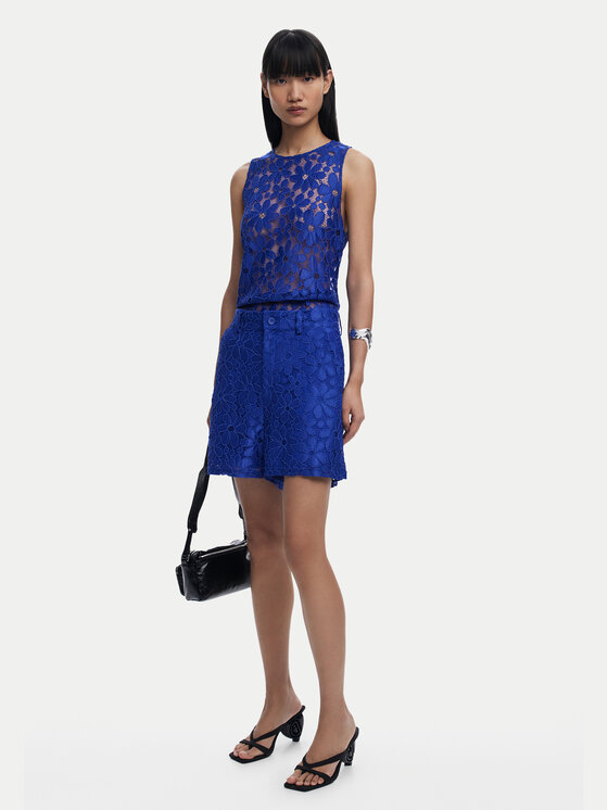Desigual Desigual Топ Tanatos 25SWBW25 Голубий Slim Fit