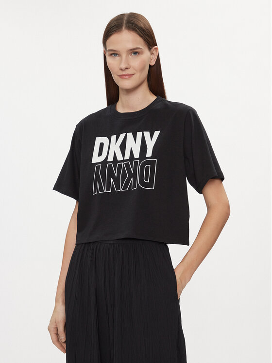 DKNY Sport Tricou DP2T8559 Negru Boxy Fit