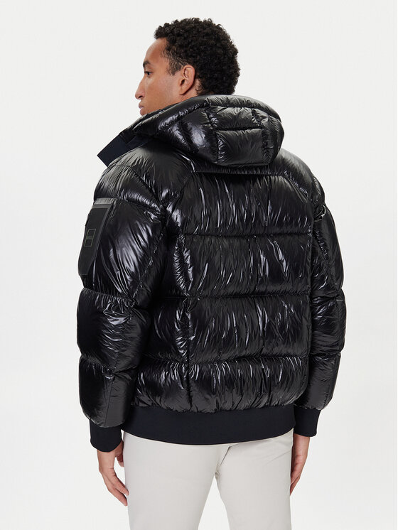 BOSS BOSS Пухено яке Hysolite 50544323 Черен Regular Fit