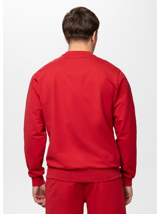 PITBULL PITBULL Bluza TAPE PARKER Czerwony Regular Fit