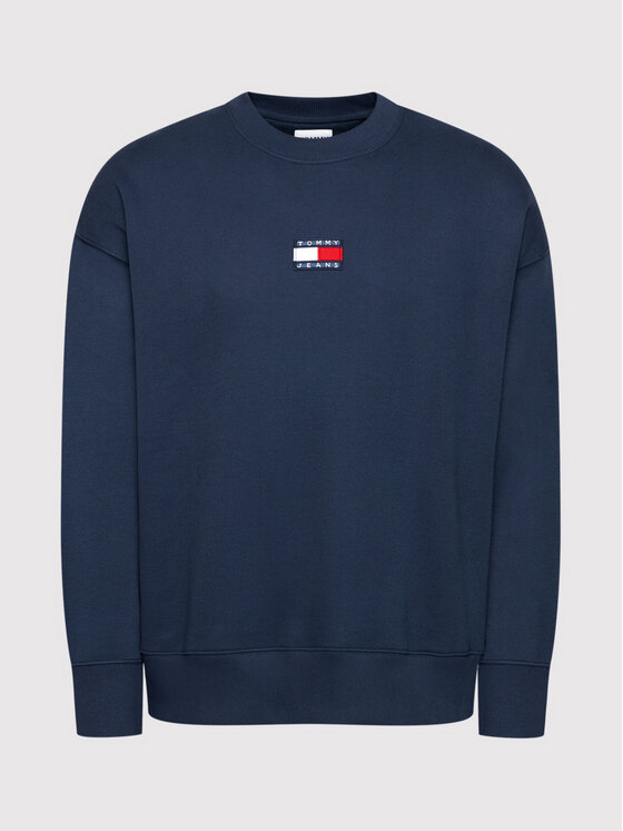 Tommy Jeans Džemperis Badge DM0DM10911 Tamsiai mėlyna Regular Fit •  Modivo.lt