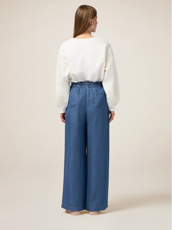 Oltre Oltre Jeans P464J002304N024 Blu Baggy Fit