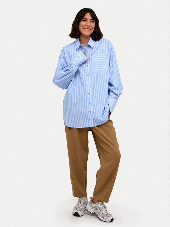 Kaffe Kaffe Košeľa Mackie 10508855 Modrá Relaxed Fit