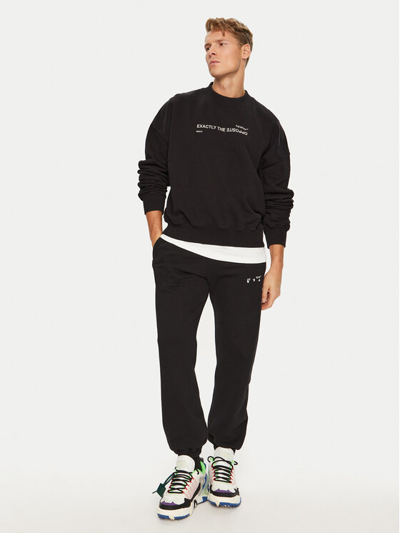 Off-White Off-White Μπλούζα OMBA067S23FLE0021032 Μαύρο Regular Fit