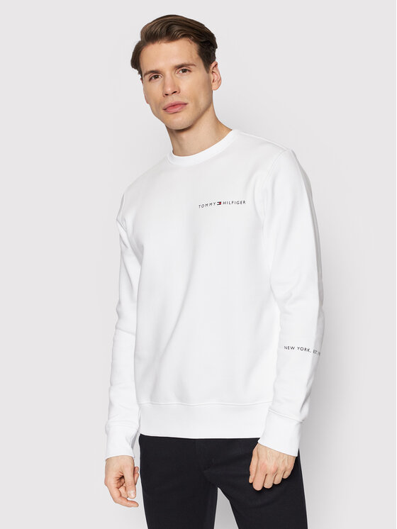 Tommy Hilfiger Bluza Multi Placement MW0MW22199 Biały Regular Fit