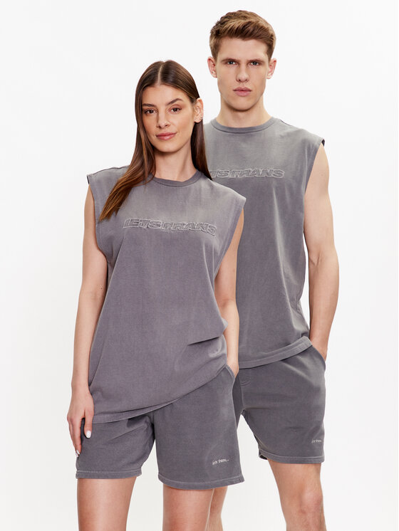iets frans… iets frans… Тишърт IF TONAL LOGO TANK 76555952 Сив Oversize