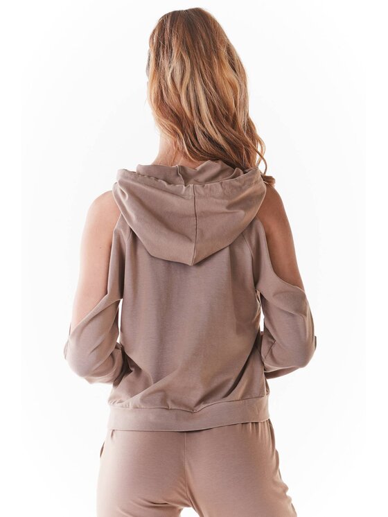 Infinite You Infinite You Bluza M239 Beżowy Basic Fit