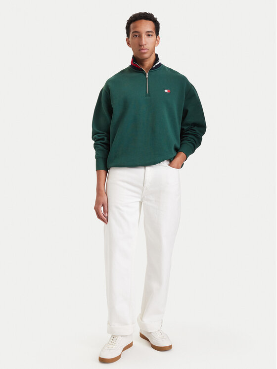 Tommy Jeans Tommy Jeans Суитшърт DM0DM23605 Тъмнозелен Relaxed Fit