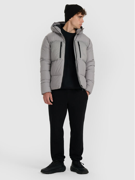 4F 4F Kurtka puchowa APRES SKI Szary Regular Fit
