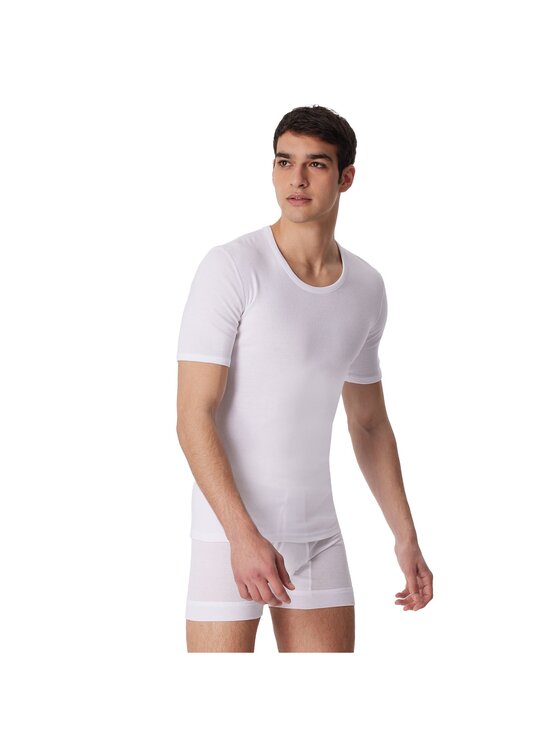 SCHIESSER SCHIESSER T-Shirt 27358 Biały Comfort Fit