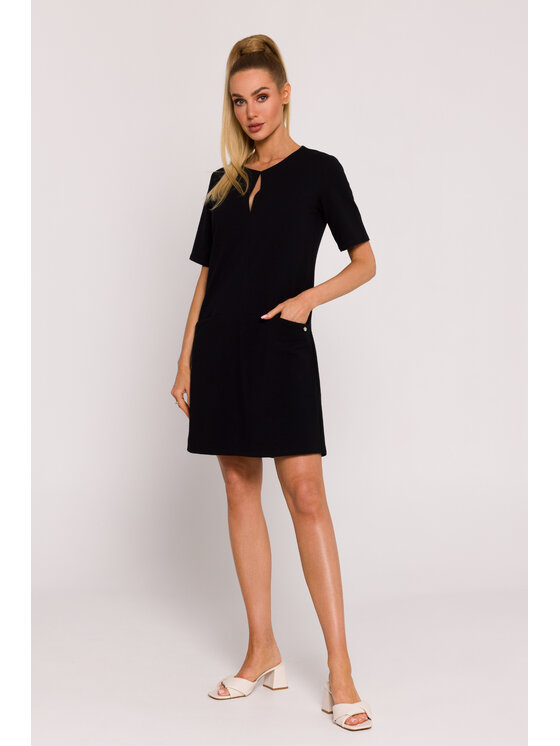 Made of Emotion Made of Emotion Večerné šaty M788 Čierna Generous Fit