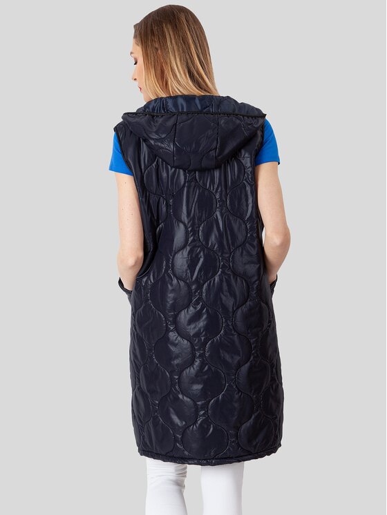 Perso Perso Bezrękawnik BLE225302F Granatowy Regular Fit