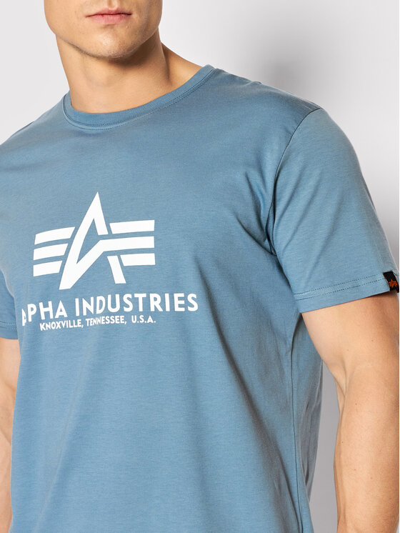 Alpha Industries Alpha Industries T-Shirt Basic 100501 Niebieski Regular Fit