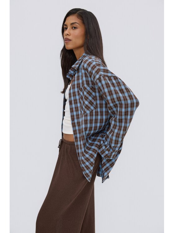 Estro Estro Camicia ER00119774 Blu Oversize
