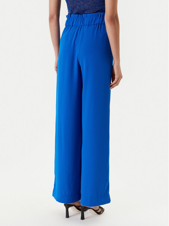 Morgan Morgan Spodnie palazzo 242-PBIRD Niebieski Wide Leg