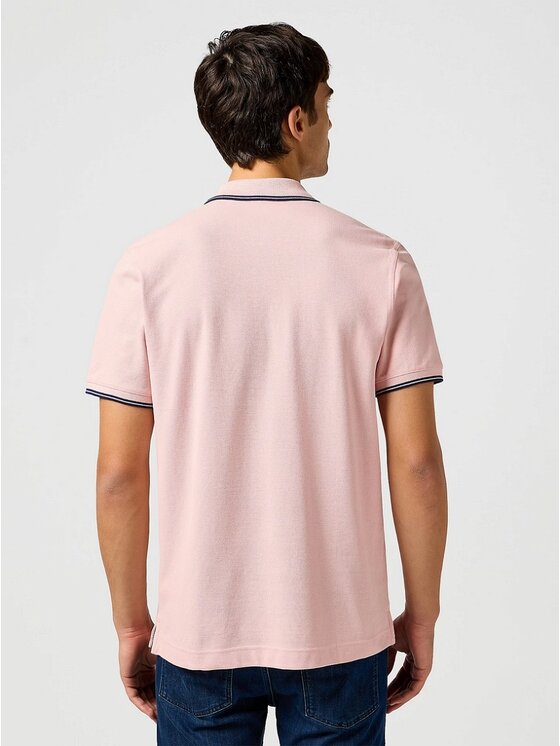 Wrangler Wrangler T-Shirt POLO SHIRT Różowy Regular Fit