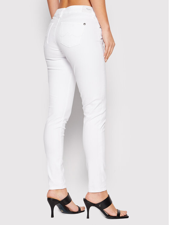 Pepe Jeans Pepe Jeans Hlače Soho PL211539U91 Bijela Skinny Fit