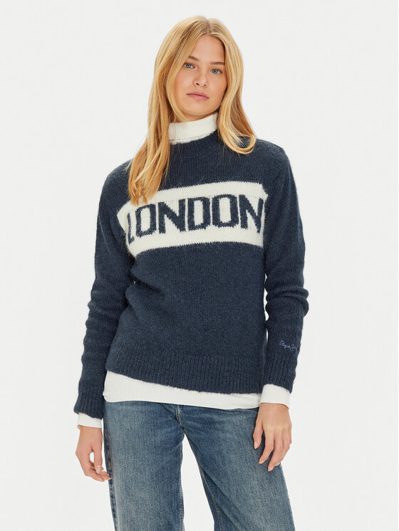 Pepe Jeans Sveter Hilda PL702227 Tmavomodrá Regular Fit