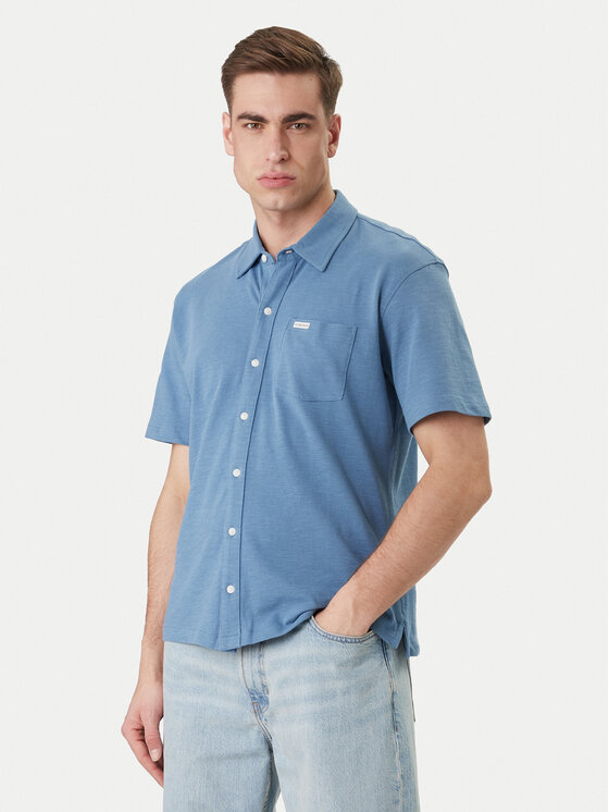 Guess Jeans Cămașă M6GP02 KE731 Albastru Regular Fit