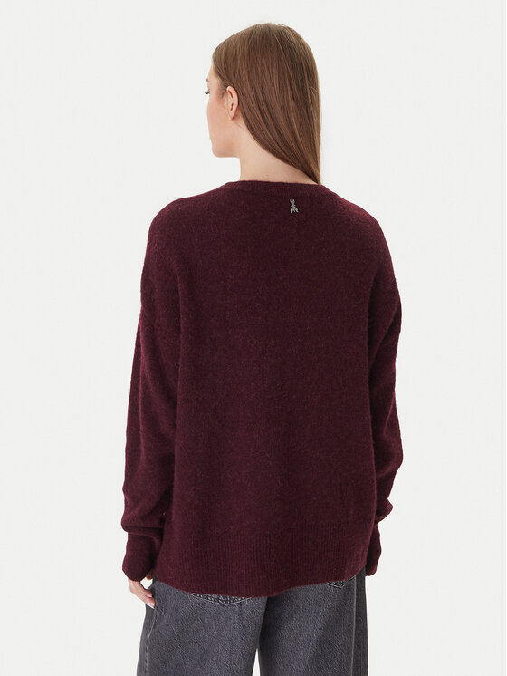 Patrizia Pepe Patrizia Pepe Pulover 2K0326/K293-M536 Bordo rdeča Regular Fit