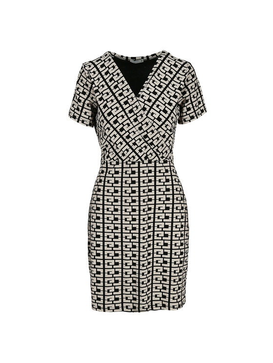 Perso Perso Sukienka codzienna RBE224809F Biały Regular Fit