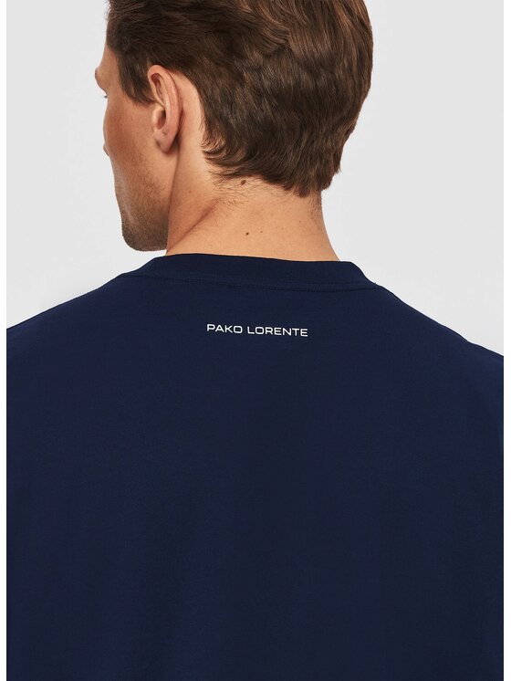 Pako Lorente Pako Lorente T-Shirt P26SF-TT-003 Granatowy Oversize