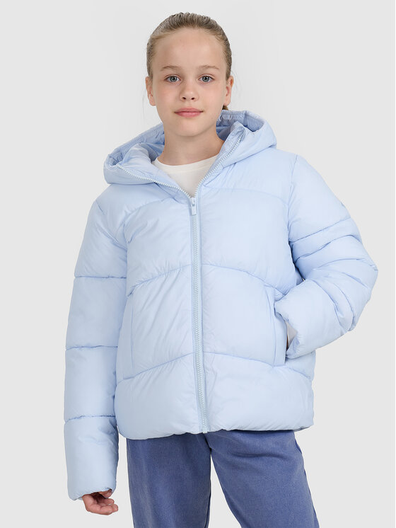 4F 4F Kurtka puchowa OUTERWEAR Niebieski jasny Regular Fit