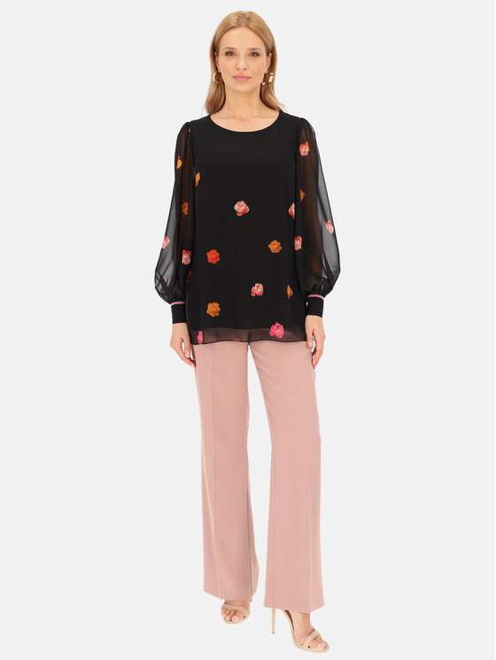 L’AF L’AF Bluzka Flara Czarny Regular Fit