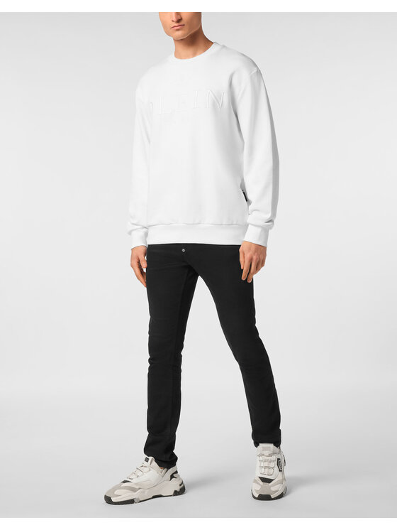 PHILIPP PLEIN PHILIPP PLEIN Bluza 24175 Biały Regular Fit