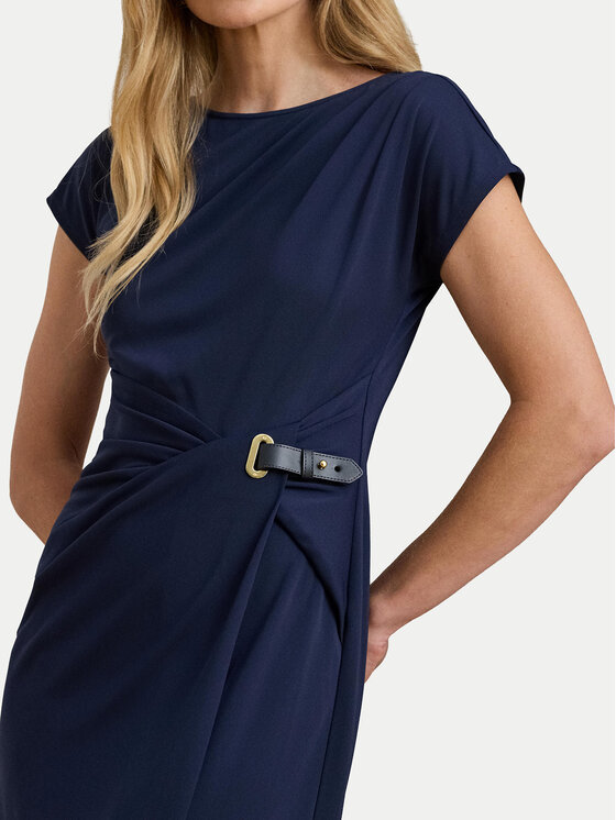 LAUREN RALPH LAUREN LAUREN RALPH LAUREN Cocktail obleka 200P03763001 Mornarsko modra Slim Fit