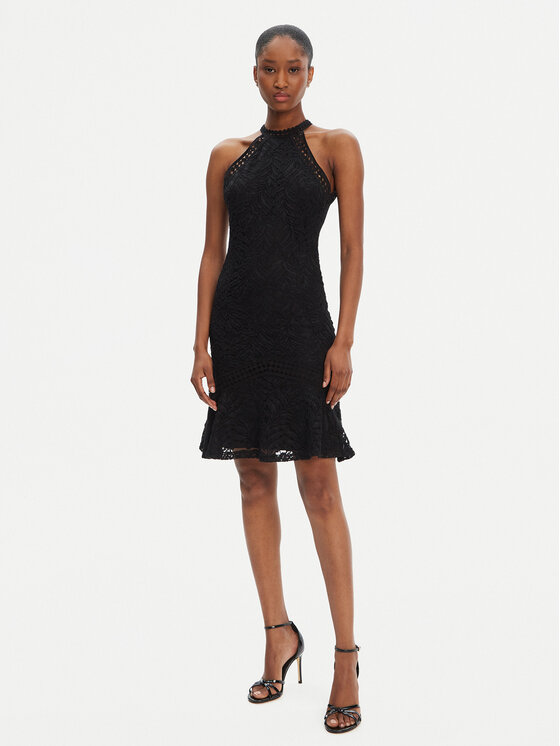 Guess Guess Koktejlové šaty W5YK0C KCS90 Čierna Classic Fit